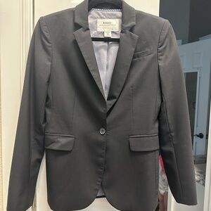 Banana Republic Petite Black Stretch Suit Jacket